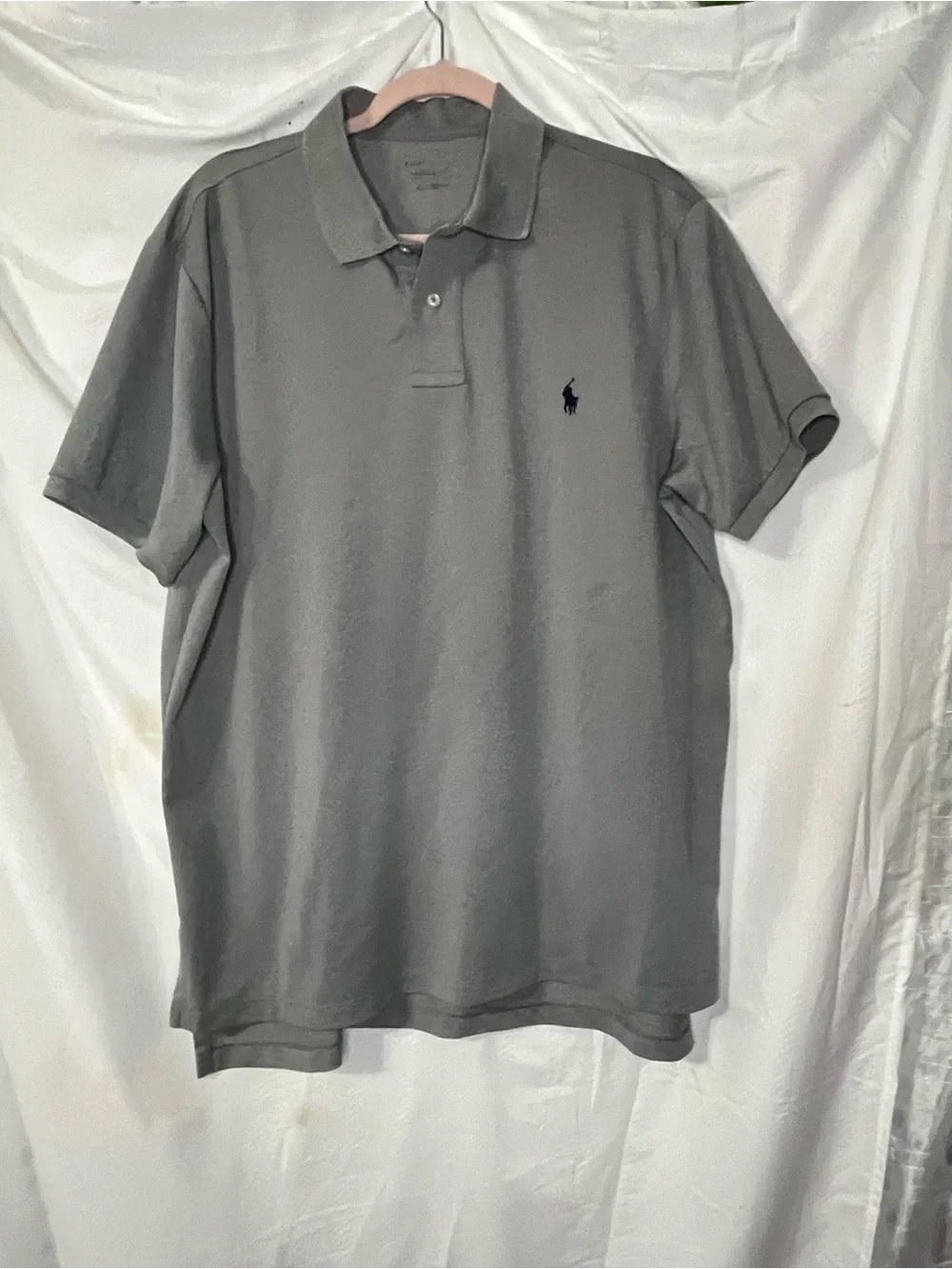 Polo by Ralph Lauren Men's Slate Gray Polo with Navy Pony